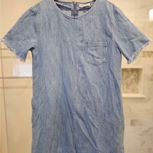 Blue Denim Short Sleeve Dress